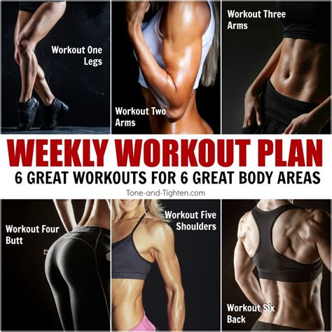Total Body One Week Workout Plan Tone And Tighten