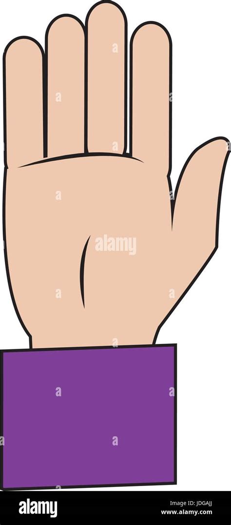 Business Hand Man Showing Five Fingers Stock Vector Image And Art Alamy