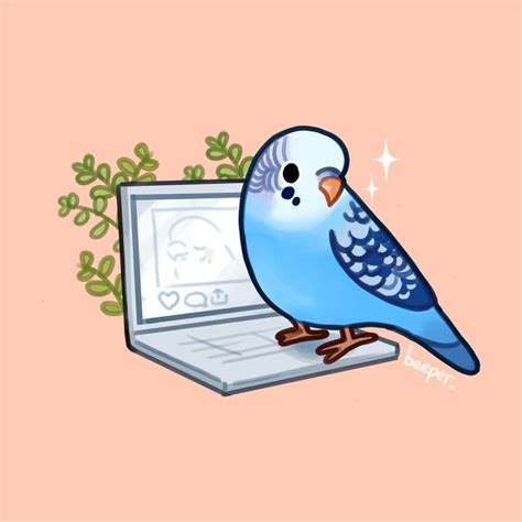 Commission Budgie By Beeperart On Deviantart Cute Kawaii Drawings