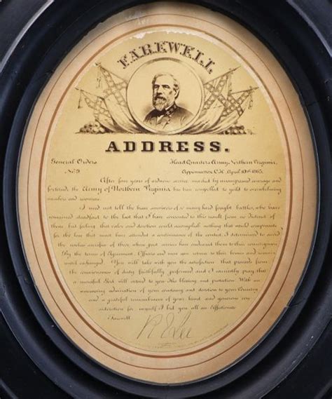 Rare 1866 Robert E Lee Farewell Address Broadside General Order No 9
