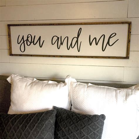 You And Me Above The Bed Sign Free Shipping Etsy