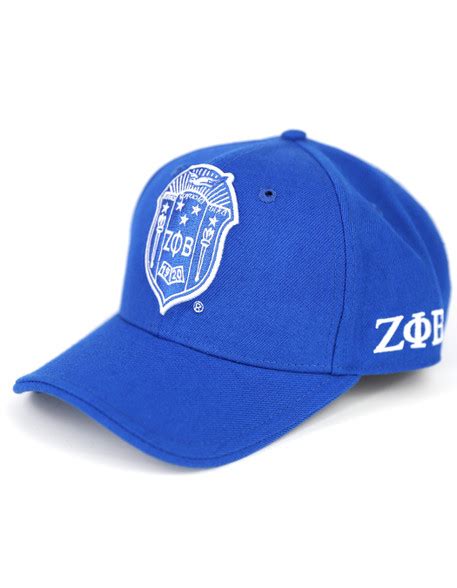 Zeta Phi Beta Sorority Crest Hat Blue Brothers And Sisters Greek Store