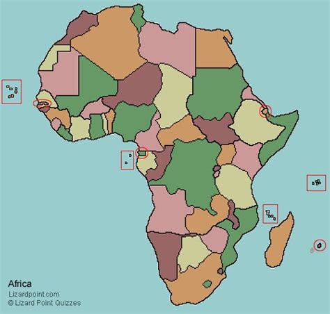 Clickable Map Quiz Of Africa Countries Geography Pinterest