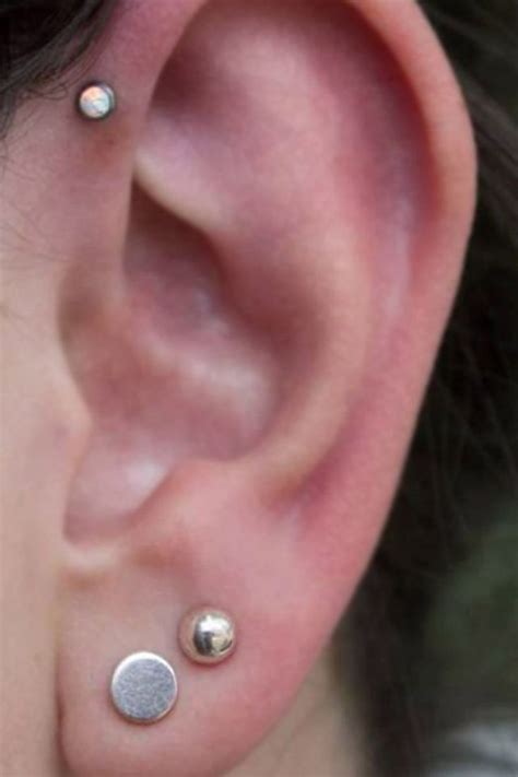 Dazzle Opal Ear Piercing In Opalite Ear Piercings Helix Ear Piercings Helix Ear