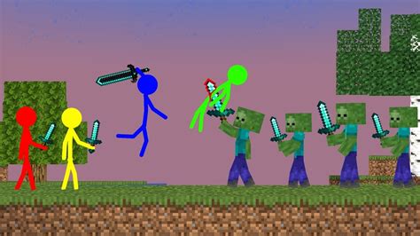 Stickman Vs Minecraft Zombie Apocalypse School Avm Shorts Animation