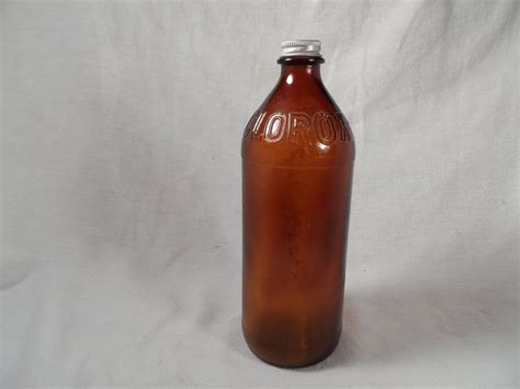 Antique Clorox Bottle Brown Glass Clorox Bottle With Lid Etsy Bottle Glass Clorox