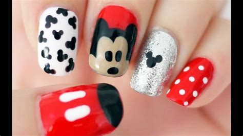 Disney Mickey Mouse Inspired Nails ♥ Youtube