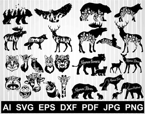 Svg Bundle Files For Cricut Cutting Free Commercial Use Files Etsy