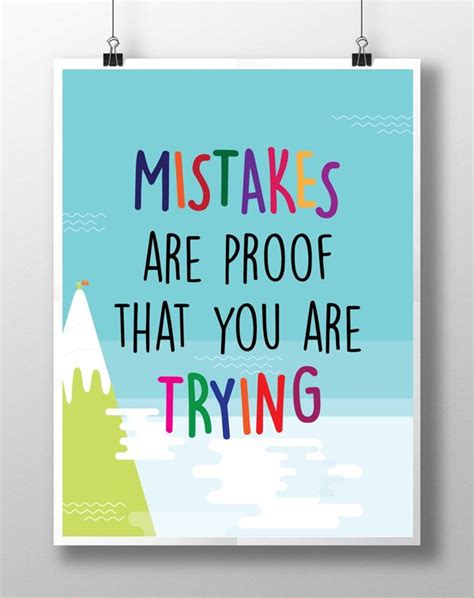 Printable Mistakes Are Proof That You Are Trying Motivational Poster