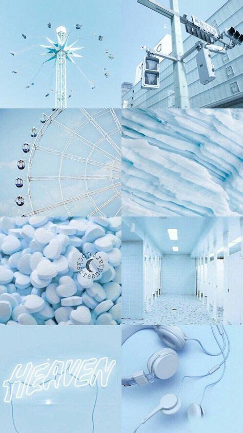 Baby Blue Aesthetic Wallpaper Collage Wallpaper Hd New