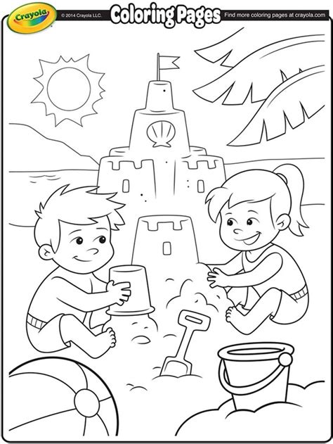 Manually set the range of your measure. Fun at the Beach Coloring Page | crayola.com