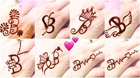 Mehndi Designs B Letter Henna Mehndi Tattoo 2020 B Alphabet Mehndi