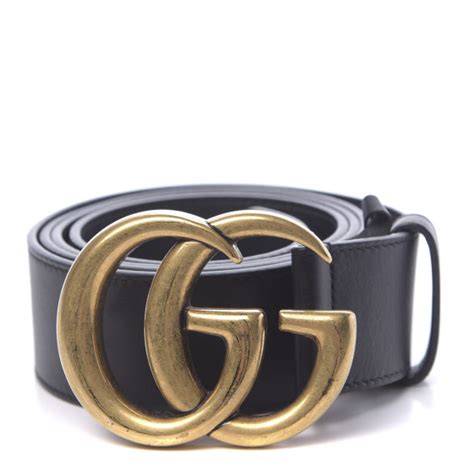 Gucci Calfskin Double G 40mm Belt 100 40 Black 671323 Fashionphile