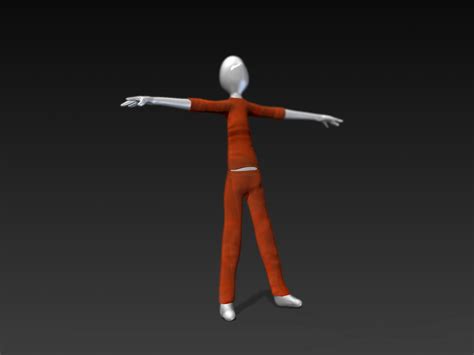 Rigged Stick Figure Free Vr Ar Low Poly 3d Model Rigged Max Obj 3ds
