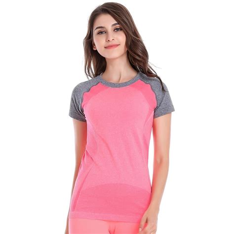 New Trendy Womens Quick Dry Short Sleeve Fitness Gym Running T Shirt