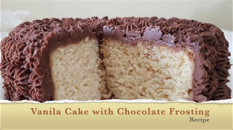 How To Make A Vanilla Cake With Chocolate Frosting Just Another Day Baking Frosting