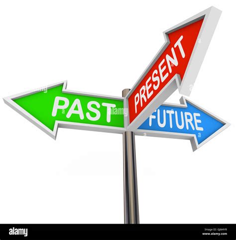 Past Present Future 3 Colorful Arrow Signs Stock Photo Alamy
