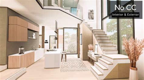Modern Dream Home Scandinavian Interior No Cc Sims 4 Stop Motion