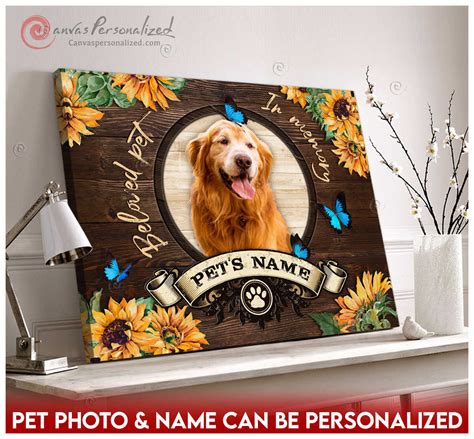 Beloved Pet Memorial Canvas Pet Photo Canvas Personalized