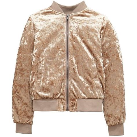 V By Very Girls Velvet Bomber Jacket 30 Liked On Polyvore Featuring