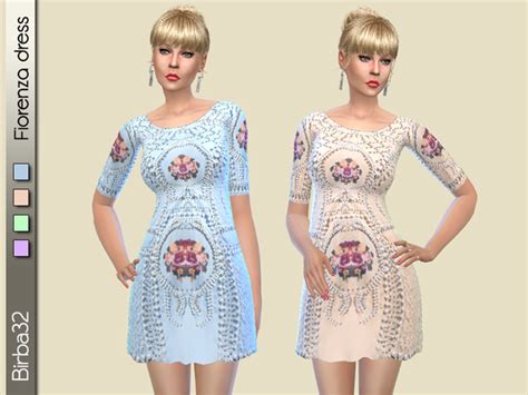 Fiorenza Dress By Birba32 At Tsr Sims 4 Updates