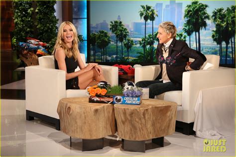 Heidi Klum Lifts Her Dress And Flashes Her Underwear On Ellen Photo