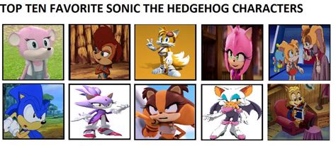 my top ten favorite sonic the hedgehog characters by starkeyfan8942 on deviantart