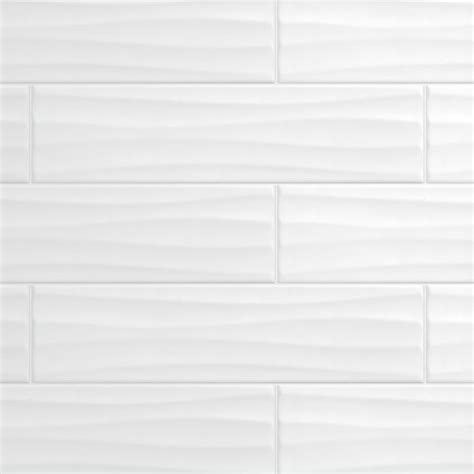 Daltile Restore Bright White 4 In X 16 In Ceramic Wavy Wall Tile 13