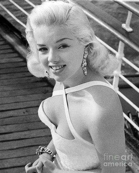 way to hollywood british actress diana dors doesn t mind being compared to marilyn monroe 1956