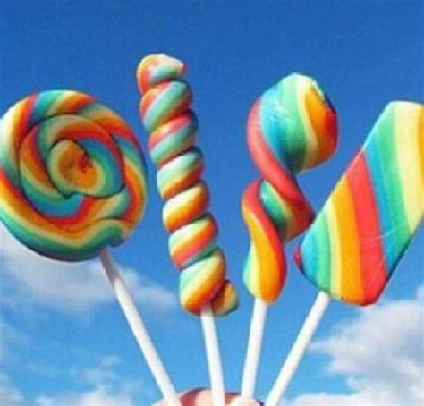 Swirls Candy Sticks Rainbow Lollipops Rainbow Candy Lollipop