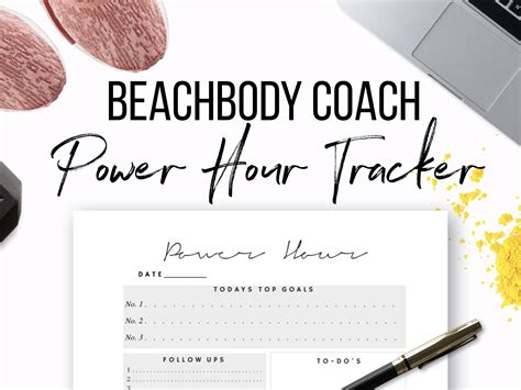 Beachbody Coach Power Hour Tracker Etsy