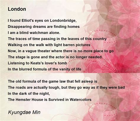 London London Poem By Kyungdae Min