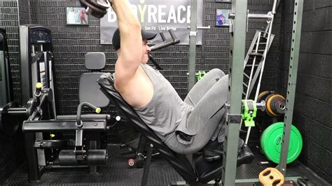 Db Overhead Tricep Extensions On Incline Bench Youtube