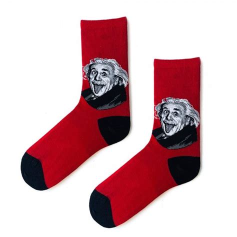 5 Pairs Albert Einstein Socks Colorful Socks Casual Socks Etsy