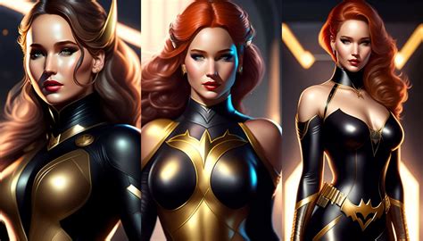 Lexica Jennifer Lawrence As Female Batman As Beautiful New Character For Overwatch Catsuit