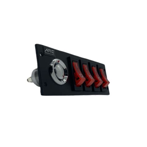 Switch Panel 4 Rockers Push Button Red Illumination 12v American