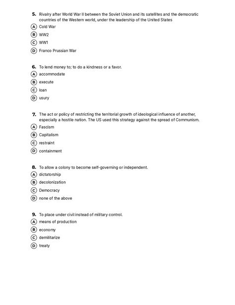 Cold War Vocabulary Study Guide Answer Key Tips To Help You Ace Your
