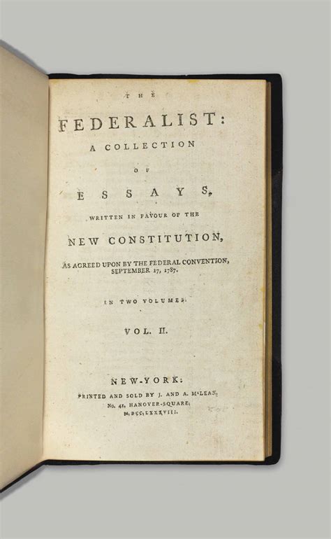 The Federalist Papers Hamilton Alexander 1739 1802 James