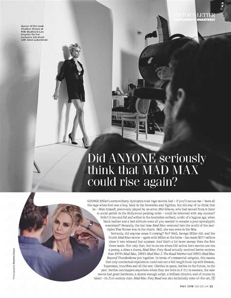 Charlize Theron Gq Magazine Uk May 2016 Issue Celebmafia