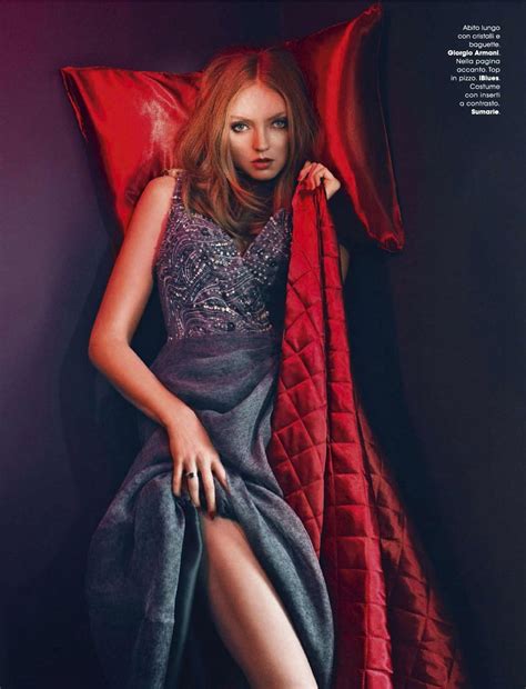 Lily Cole In Glamour Magazine Italy December 2014 Issue Hawtcelebs