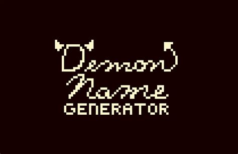 Demon Name Generator By Apollosboy