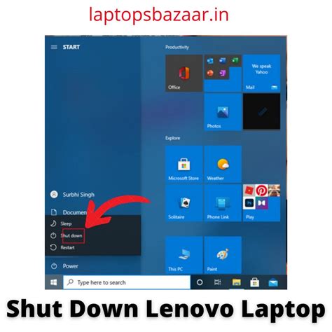 How To Shut Down Lenovo Laptop Turn On Or Off Using Shortcut Keys