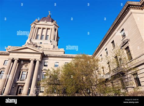 Manitoba Legislative Building In Winnipeg Manitoba Canada Stock Photo