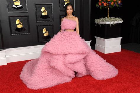 Jhene Aiko Gets Glam In A Giant Pink Gown At The Grammy Awards 2021