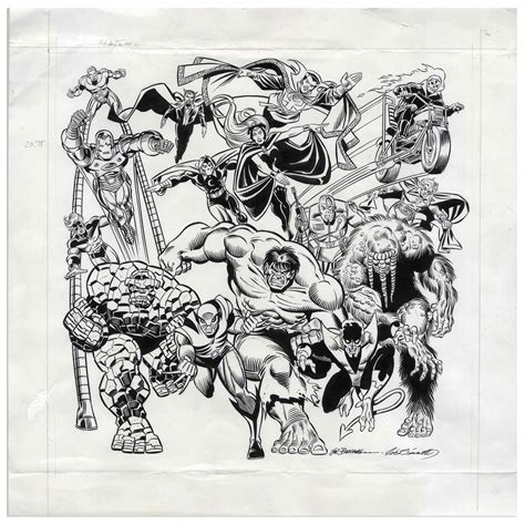 Lot Detail Sal Buscema And Joe Sinnott Original Artwork Of 15 Marvel