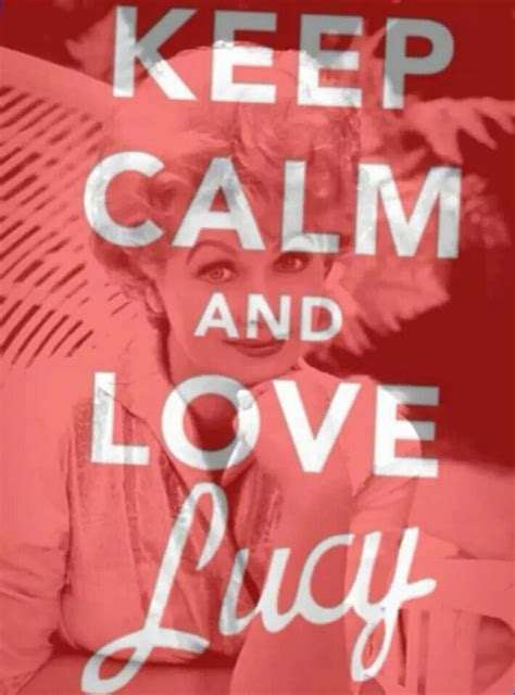 A Poster With The Words Keep Calm And Love Lucky On Its Red Background