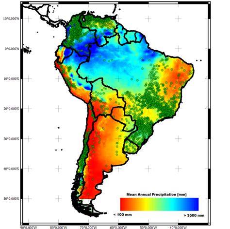 South America Rainfall Map