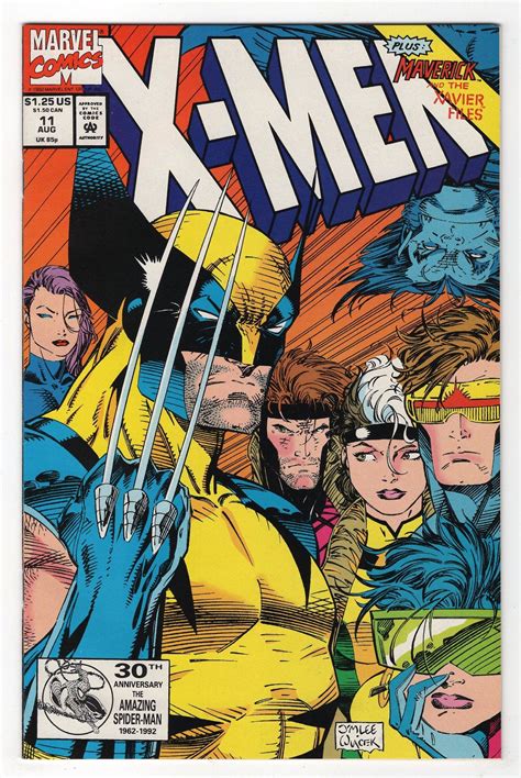 X Men 11 Regular Jim Lee Cover 1992 Comics Marvel Comics Covers