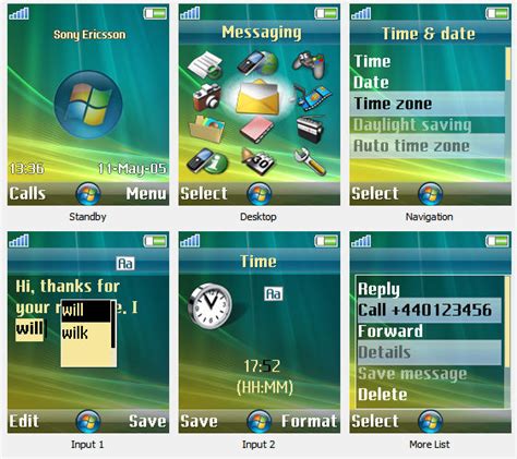 Windows Vista Theme For Sony Ericsson Mobile Phone By Vishal Gupta On