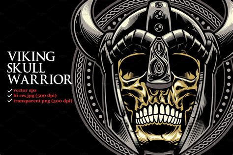 Viking Skull Warrior Graphics ~ Creative Market